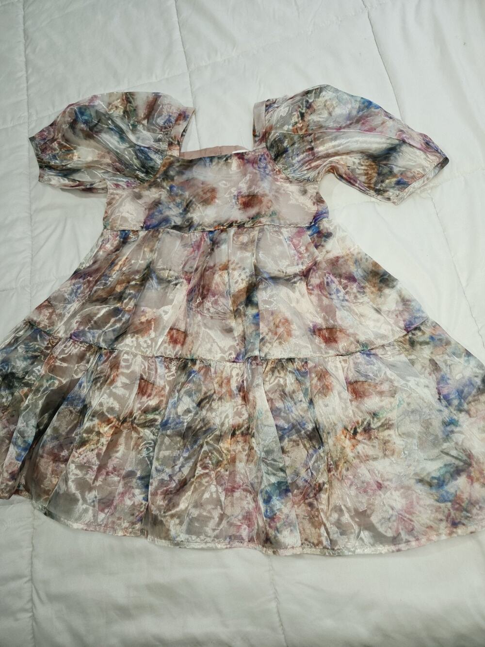 Coquette Quiet Luxury Organza Old Money Tulle Babydoll Girls Sz 7 8y Baby Doll